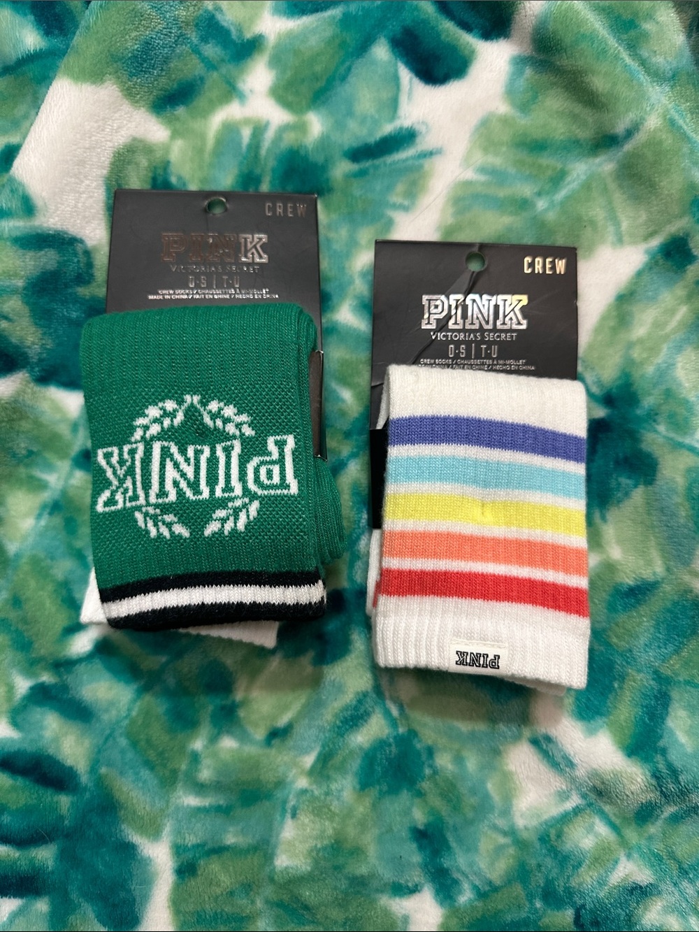 3 Pairs of Victoria’s Secret Pink Crew Socks,New